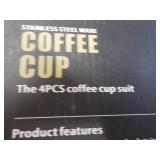 Stainless Steel Ware 4 pc Coffee Cu...