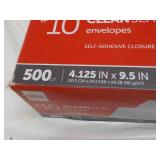 500 Clean Seal #10 Envelopes...
