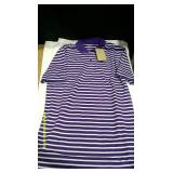 2 Nike Mens Blue Striped Golf Shirt Small MSRP $110