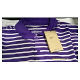 2 Nike Mens Blue Striped Golf Shirt Small MSRP $110