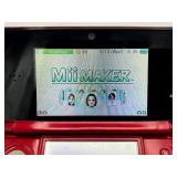 Nintendo 3DS Metallic Red Handheld Video Game Console with Stylus & Pilotwings Resort Game in Good Working Condition