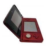 Nintendo 3DS Metallic Red Handheld Video Game Console with Stylus & Pilotwings Resort Game in Good Working Condition