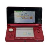 Nintendo 3DS Metallic Red Handheld Video Game Console with Stylus & Pilotwings Resort Game in Good Working Condition