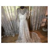 Dress Form+ Vintage Wedding Dress & Fur
