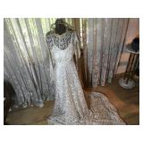 Dress Form+ Vintage Wedding Dress & Fur