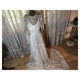 Dress Form+ Vintage Wedding Dress & Fur