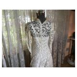 Dress Form+ Vintage Wedding Dress & Fur