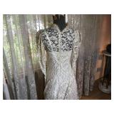 Dress Form+ Vintage Wedding Dress & Fur