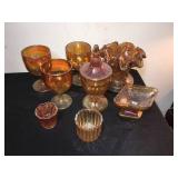 Orange Carnival Glass Lot