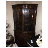 Corner Curio Cabinet wood and glass