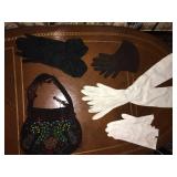 Vintage Gloves and Purse