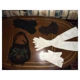 Vintage Gloves and Purse