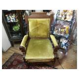 Gold Victorian Velvet Chair