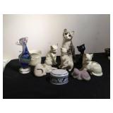 Cat Ceramic Statues and Décor