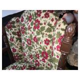 Antique Walnut Floral Rocker