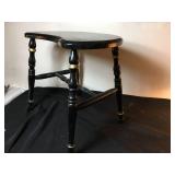 Antique Black Wooden Stool