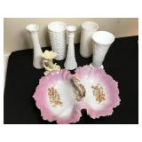 Antique Vases + Serving Dish