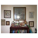 Antique Framed Crosstitch Décor