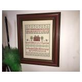 Antique Framed Crosstitch Décor