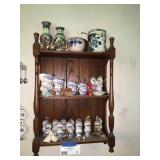 Antique Display with Various Collectibles