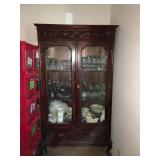 Antique Curio Display Cabinet