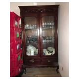 Antique Curio Display Cabinet