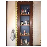 Wooden Décor Shelf with Collectibles