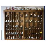 2 display shelves /framed art