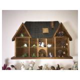 2 display shelves /framed art