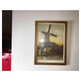 2 display shelves /framed art