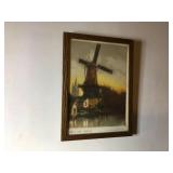 2 display shelves /framed art