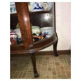 Curio Bowed Glass & Wood Cabinet