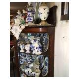 Curio Bowed Glass & Wood Cabinet