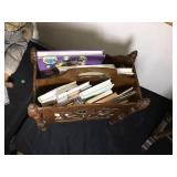 Wooden Magazine Rack w Books