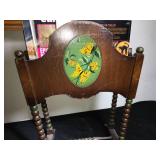 Wooden Magazine Rack w Books