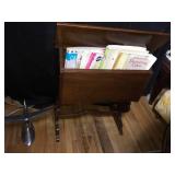 Wooden Magazine Rack w Books
