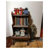 Mini Wooden Book Shelf with Collectibles