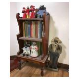 Mini Wooden Book Shelf with Collectibles