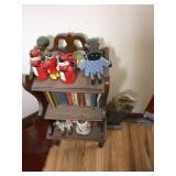Mini Wooden Book Shelf with Collectibles