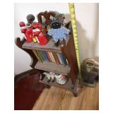 Mini Wooden Book Shelf with Collectibles
