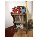 Mini Wooden Book Shelf with Collectibles