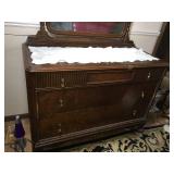 Antique Wooden Dresser/Mirror