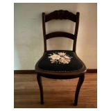 Embroidered Antique Chair