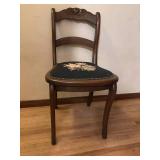 Embroidered Antique Chair