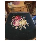 Embroidered Antique Chair