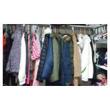 Room FULL of Clothes, Shoes, Hats, Coats, Blankets, Jeans, and More. See Pics! All Sizes, New, Like New and Gently Used. Shelving and Hangers are NOT INCLUDED. Small area in Room is used for personal 