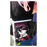 Room FULL of Clothes, Shoes, Hats, Coats, Blankets, Jeans, and More. See Pics! All Sizes, New, Like New and Gently Used. Shelving and Hangers are NOT INCLUDED. Small area in Room is used for personal 