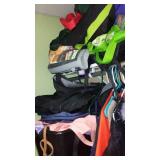 Room FULL of Clothes, Shoes, Hats, Coats, Blankets, Jeans, and More. See Pics! All Sizes, New, Like New and Gently Used. Shelving and Hangers are NOT INCLUDED. Small area in Room is used for personal 