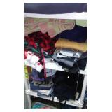 Room FULL of Clothes, Shoes, Hats, Coats, Blankets, Jeans, and More. See Pics! All Sizes, New, Like New and Gently Used. Shelving and Hangers are NOT INCLUDED. Small area in Room is used for personal 