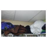 Room FULL of Clothes, Shoes, Hats, Coats, Blankets, Jeans, and More. See Pics! All Sizes, New, Like New and Gently Used. Shelving and Hangers are NOT INCLUDED. Small area in Room is used for personal 